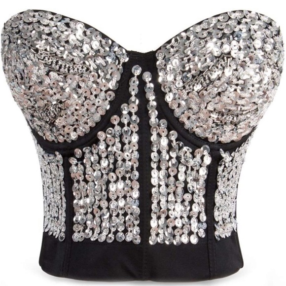 Sequin Corset Top - Picture 1 of 6